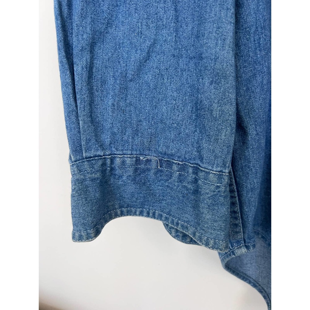 Savil Rowe Denim Button Down Longsleeve Shirt - Picture 6 of 16